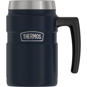 sThermos 16oz Stainless King&trade; Coffee Mug - Matte Midnight Blue