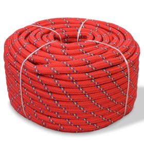 vidaXL Marine Rope Polypropylene 0.47" 1968.5" Red