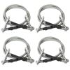 vidaXL Ropes with Carabiner 4 pcs Rubber