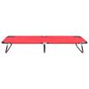 vidaXL Folding Sun Lounger Red Steel