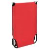 vidaXL Folding Sun Lounger Red Steel