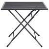 vidaXL Folding Mesh Table 31.5"x31.5"x28.3" Steel Anthracite