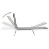 vidaXL Folding Sun Loungers 2 pcs Steel and Fabric Gray