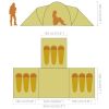 vidaXL Camping Tent Fabric 9 Persons Blue and Yellow