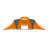 vidaXL Camping Tent 9 Persons Fabric Gray and Orange