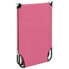 vidaXL Folding Sun Lounger Steel Pink