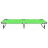 vidaXL Folding Sun Lounger Steel Green