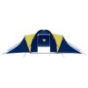 vidaXL Camping Tent Fabric 9 Persons Blue and Yellow